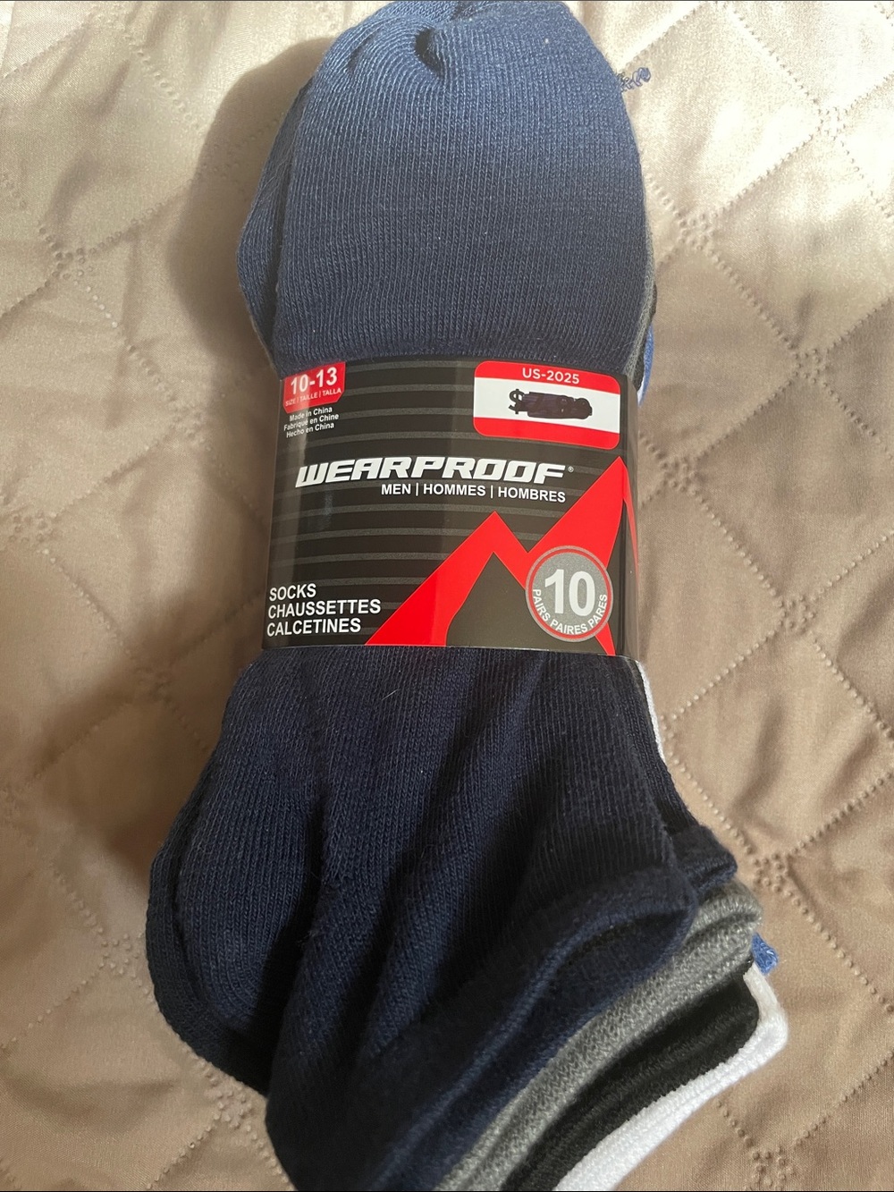 Athletic low cut Socks - Navy, Gray ,white, red & Black - 10 Pack